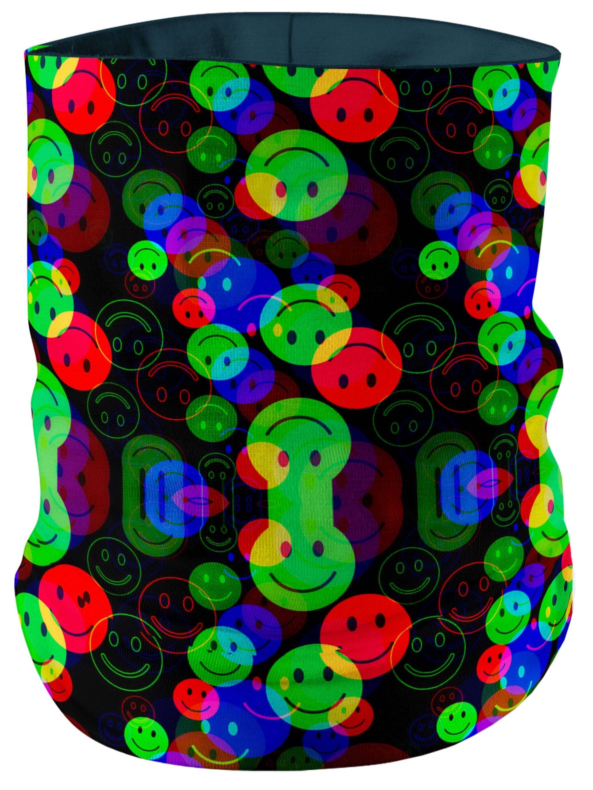 RGB Smile Glitch Bandana Mask