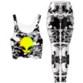 Trippy Alien Crop Top and Leggings Combo