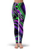 Violet and Lime Blackout Drip Leggings