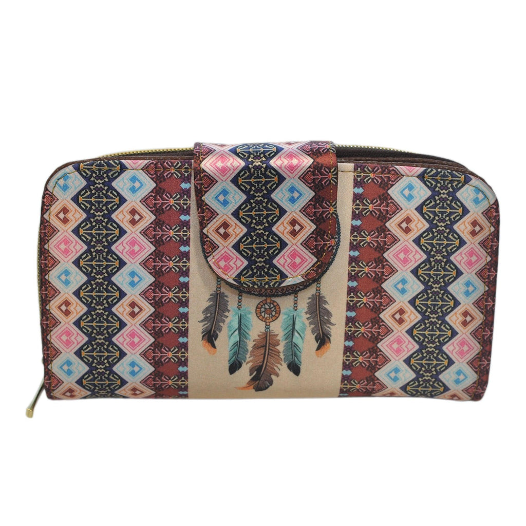 Billetera de mujer grande Colette Atrapasueños Índigo | CHULA Tulum