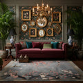 Bird and Blossom Tapestry Hand Tufted Wool Rug 9'
