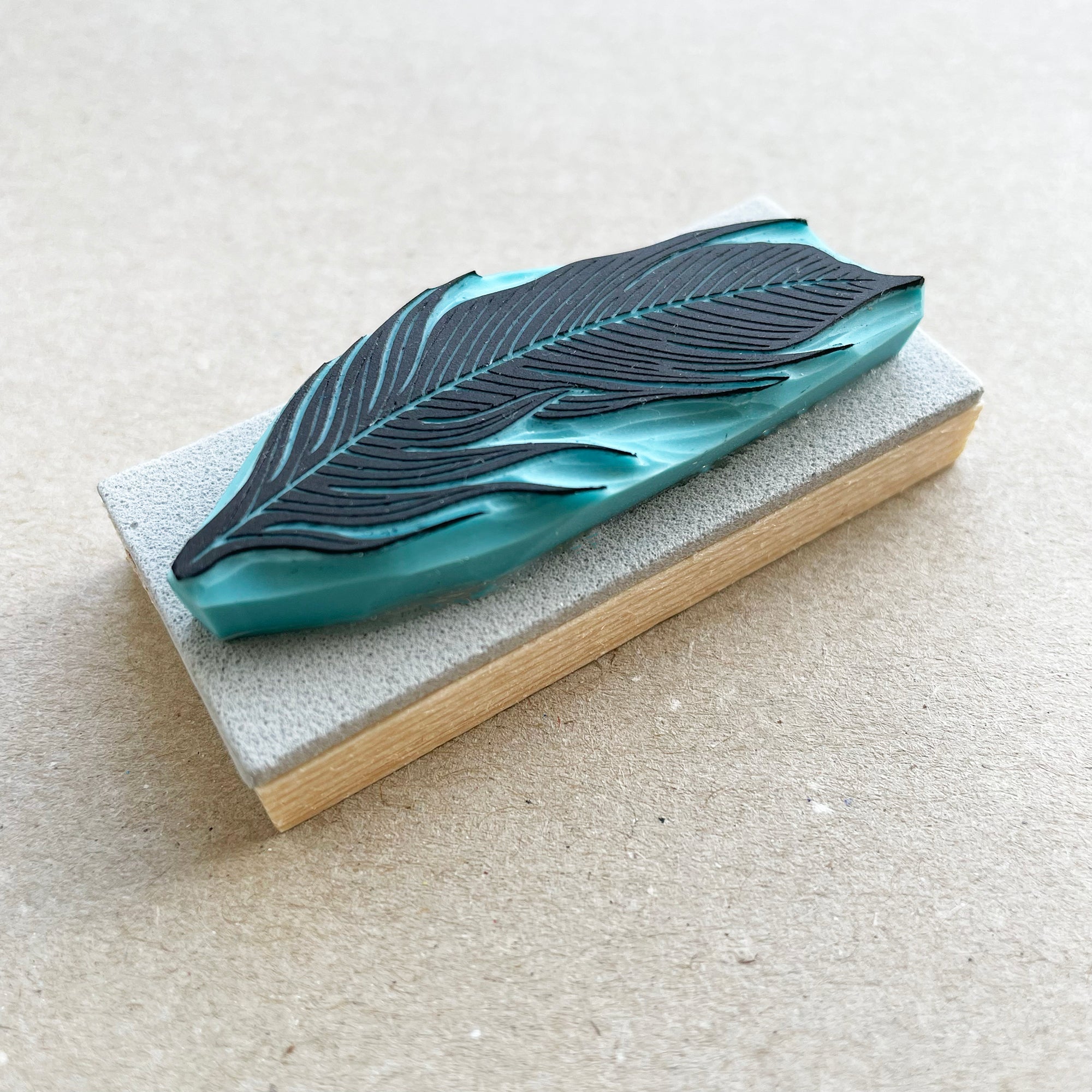 Bird feathers rubber stamps