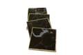 Black Agate Coasters - Set of 4