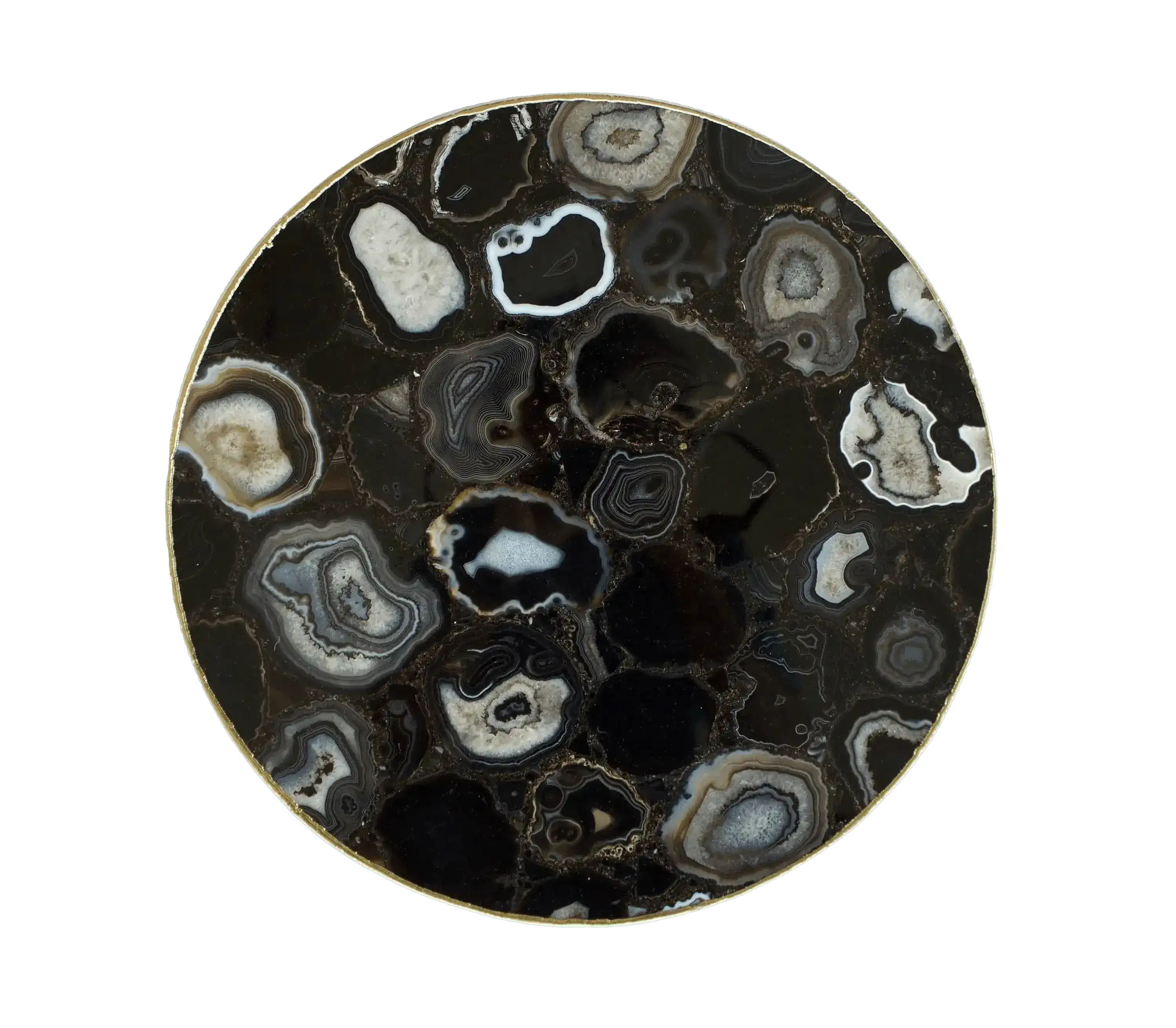 Black Agate Countertop Lazy Susan Centerpiece
