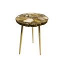 Black Agate Organic Edge Accent Table