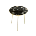 Black Agate Round Coffee Accent Table