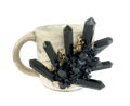 Black Amethyst Gray Marbled Ceramic Mug - Set of 2