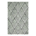 Black and Cream Art Deco Geometric Hand Tufted Wool Rug