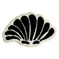 Black and Ivory Shell Bath Mat