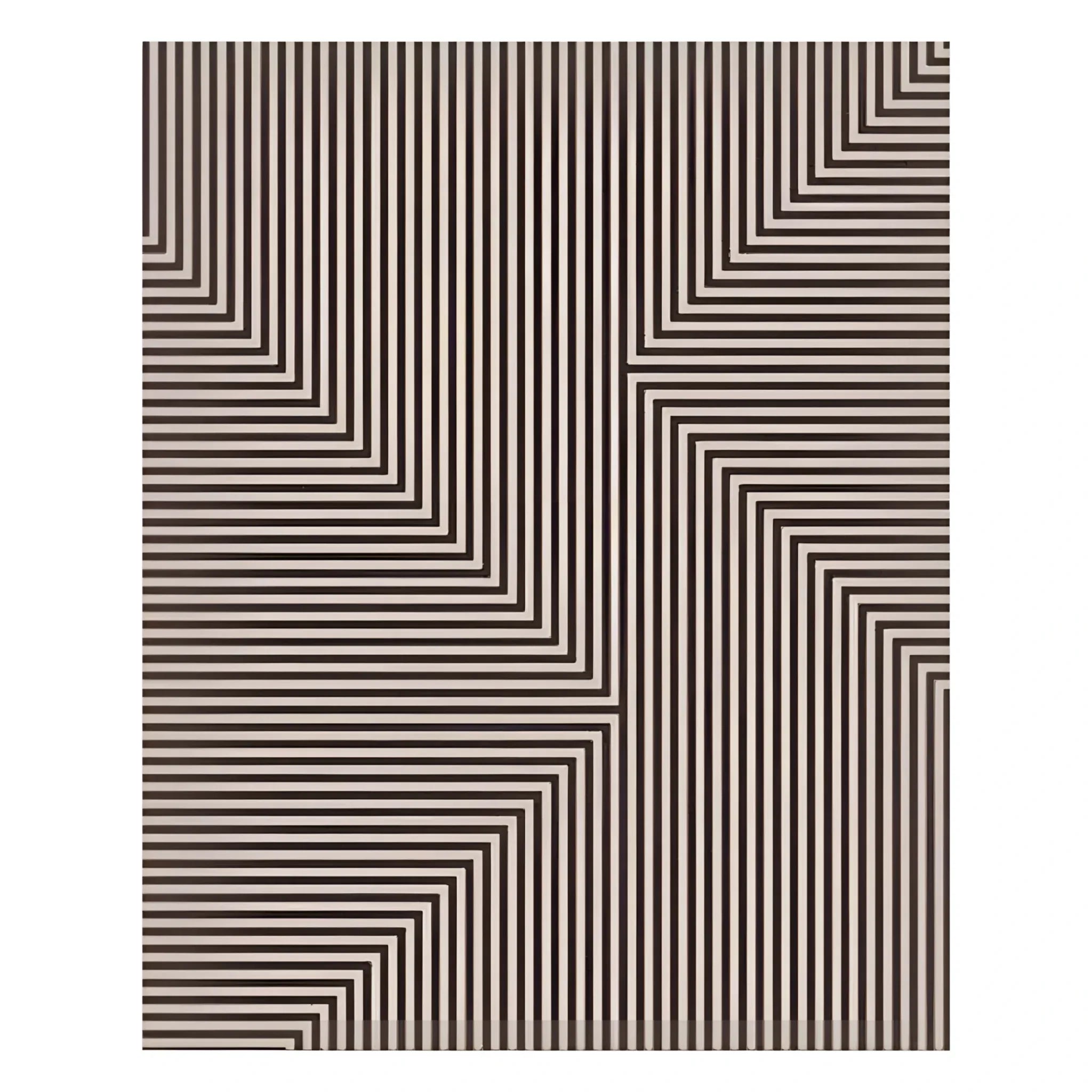 Black Illusion Flow Hand Tufted Wool Rug