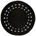 Black Round Jute Rug