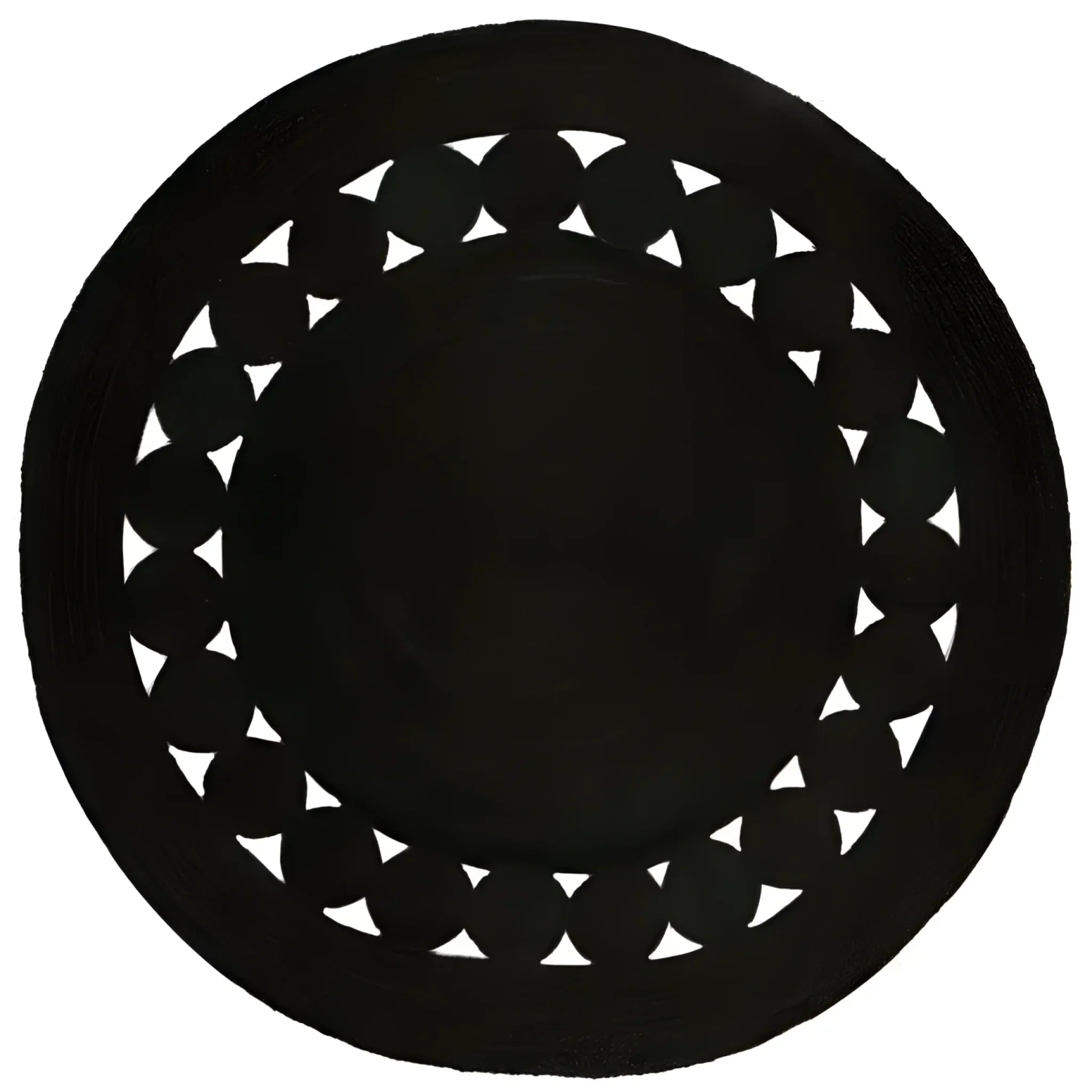 Black Round Jute Rug