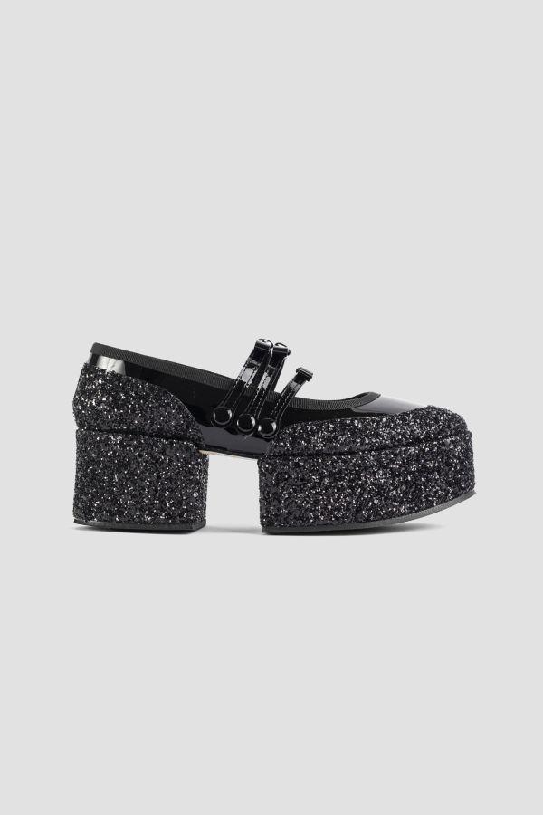 Noir Kei Ninomiya Baby Platform Heel — Black