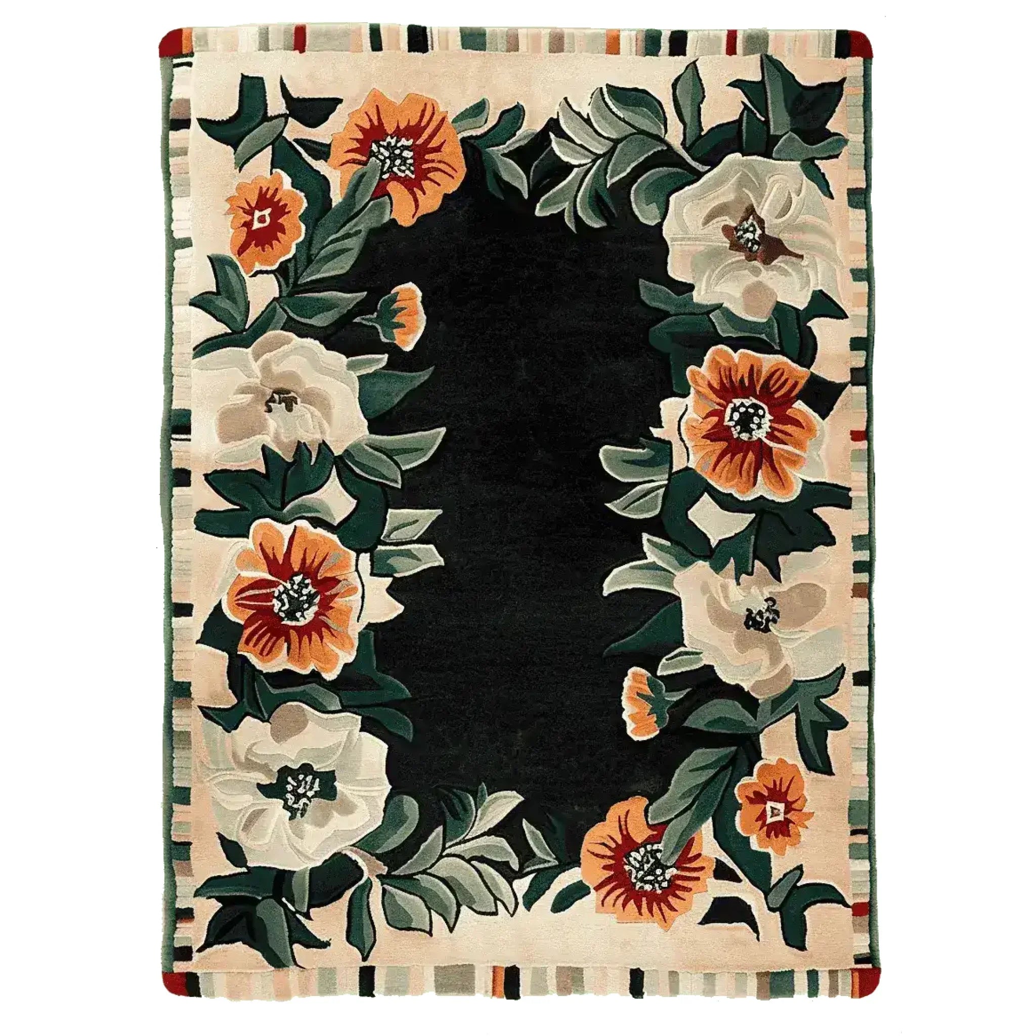Bloom Border Hand Tufted Rug