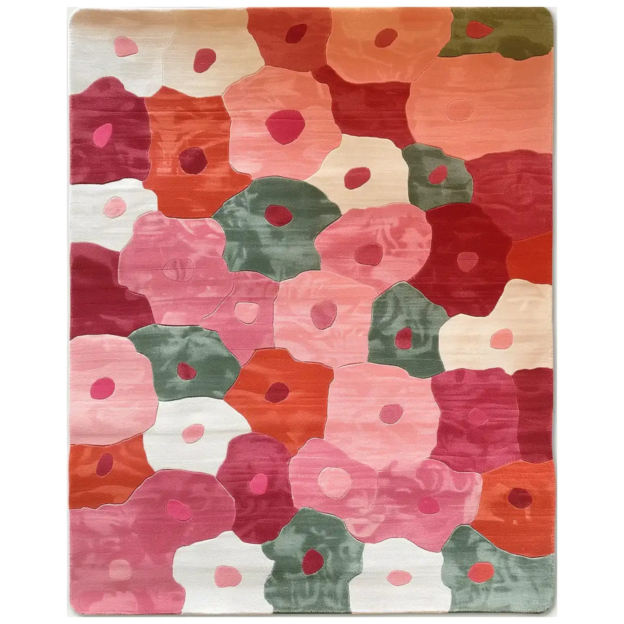 Blossom Mosaic Hand Tufted Wool Rug