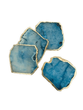 Blue Agate Coasters - Set of 4