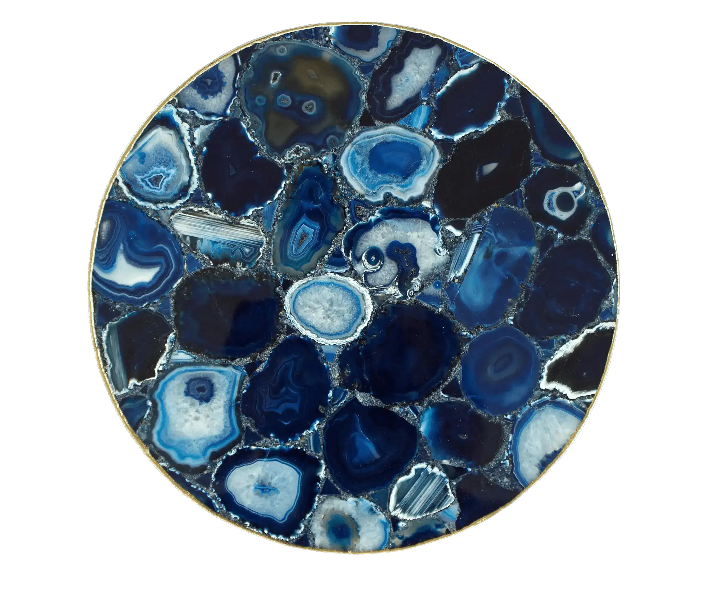 Blue Agate Countertop Lazy Susan Centerpiece