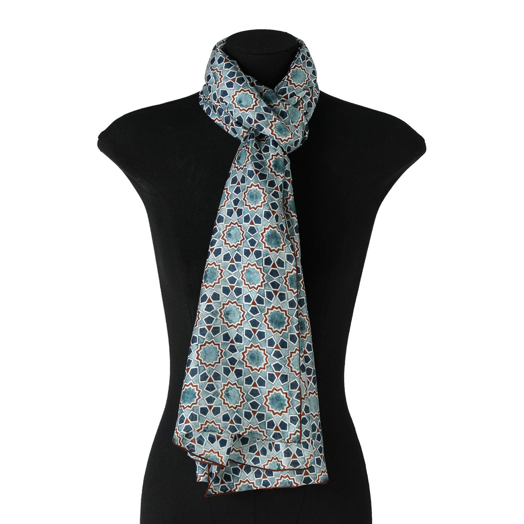 Islamic Art Design Silk Scarf Rihla V1