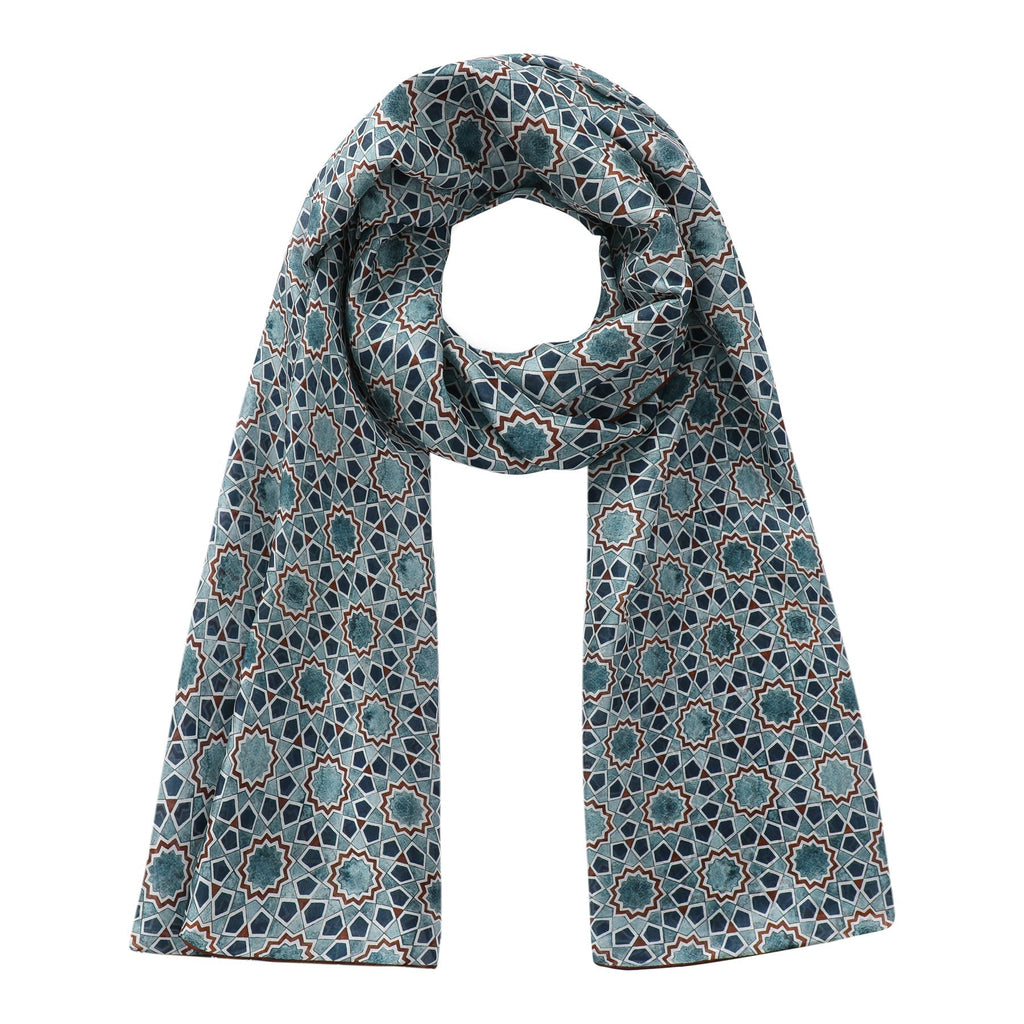 Islamic Art Design Silk Scarf Rihla V1