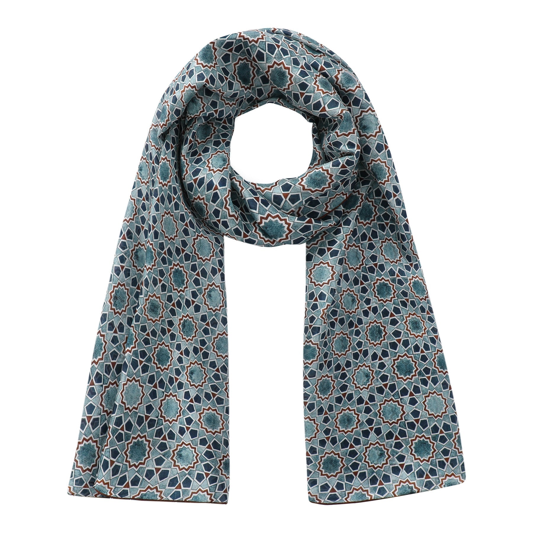 Islamic Art Design Silk Scarf Rihla V1