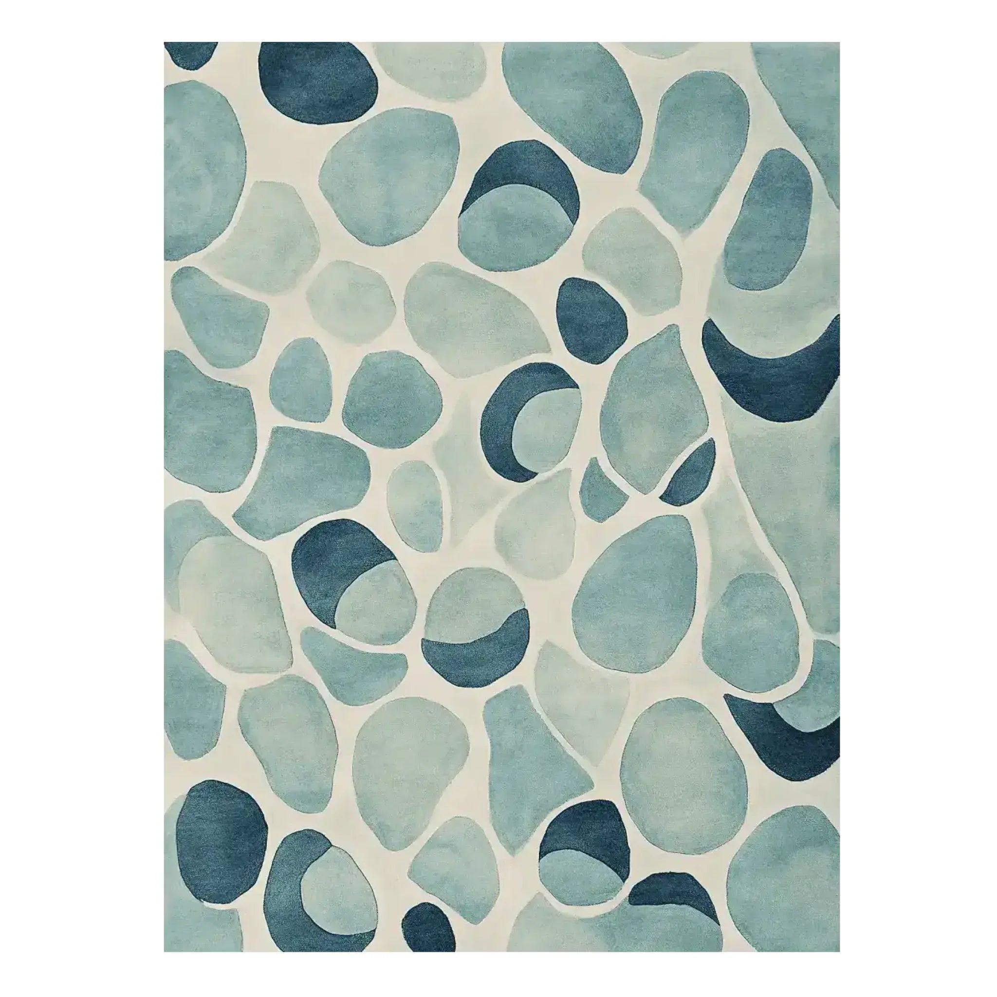 Blue Pebbles Hand Tufted Rug