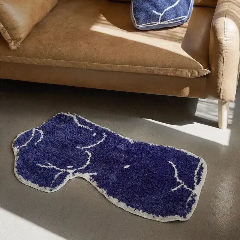 Blue Venus Goddess-Shaped Accent Rug