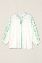 BLUSA BORDADO HOJAS