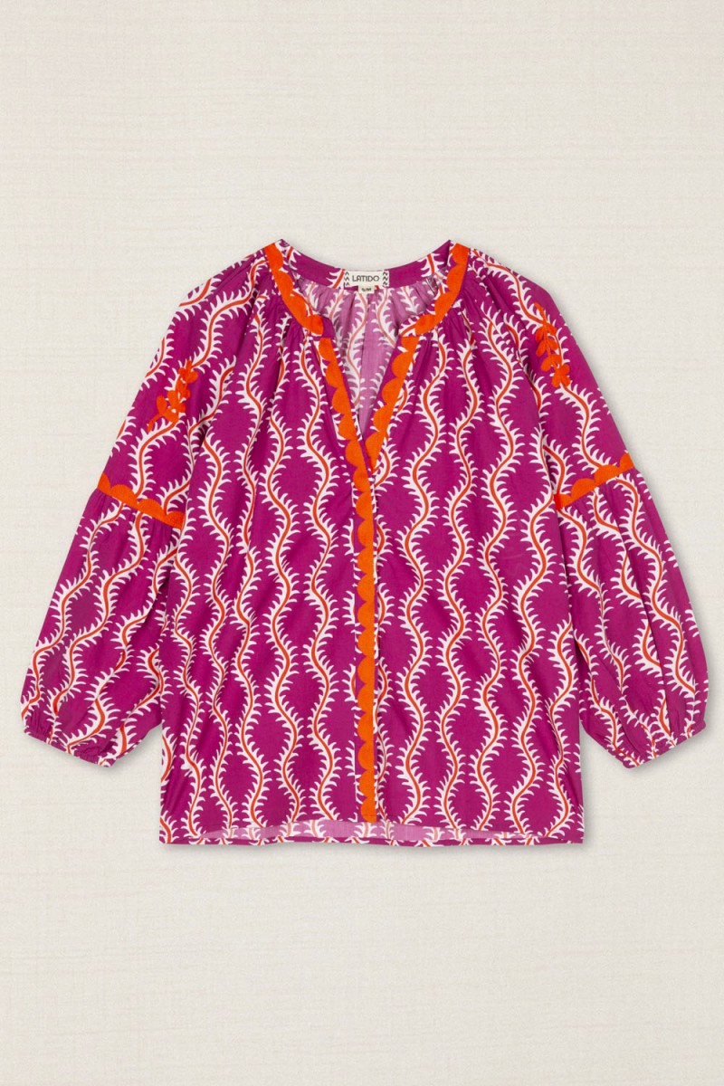 BLUSA ONDAS BORDADA