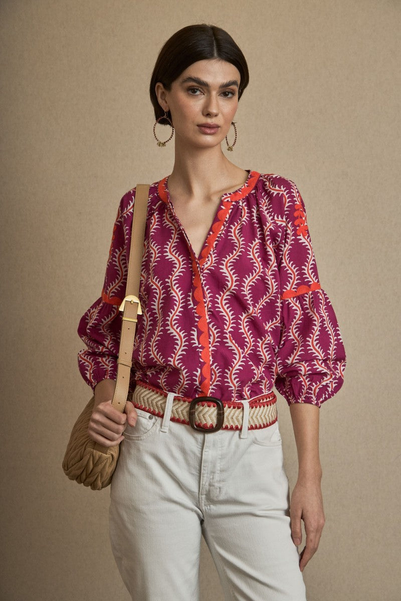 BLUSA ONDAS BORDADA