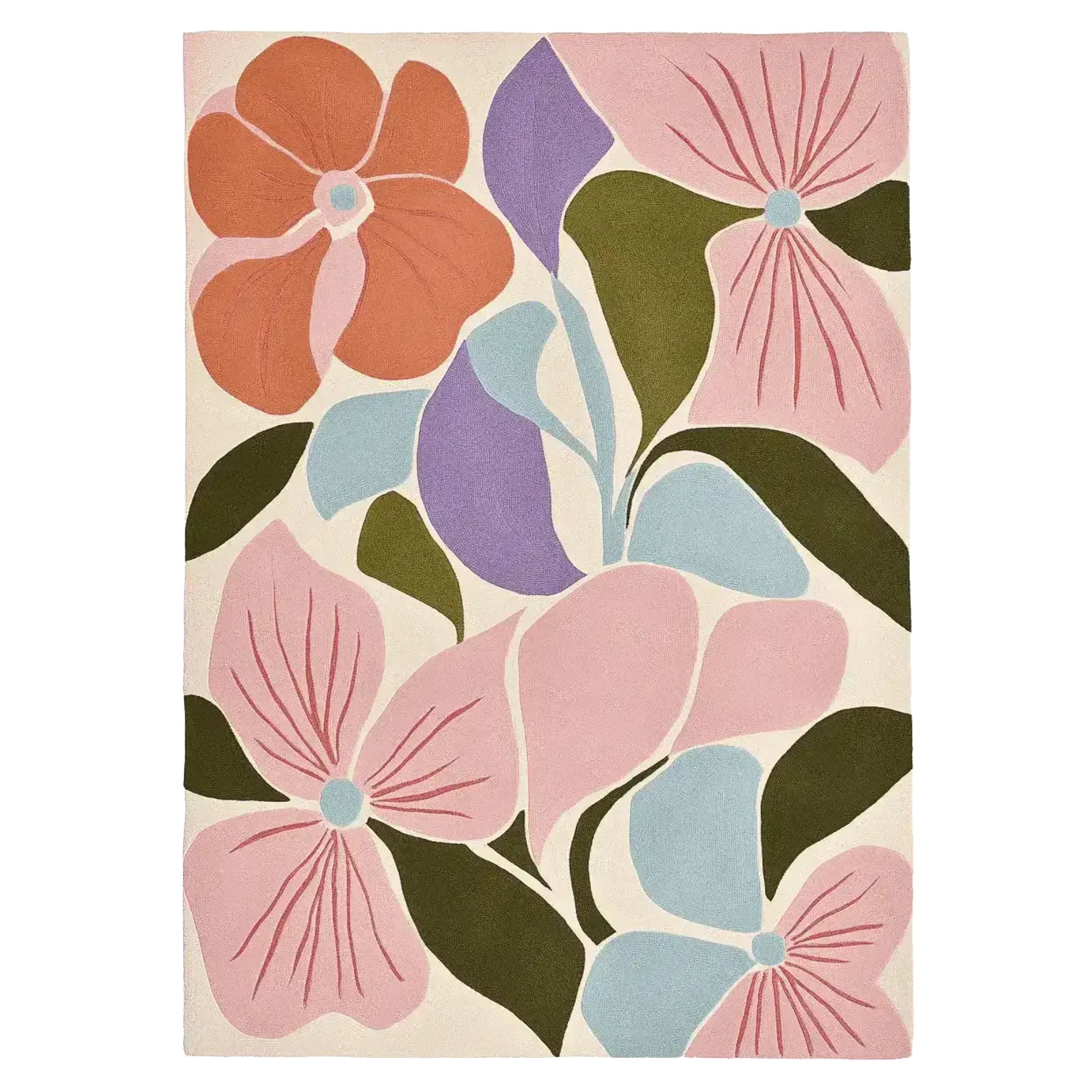 Blush Petal Chaos Hand Tufted Rug