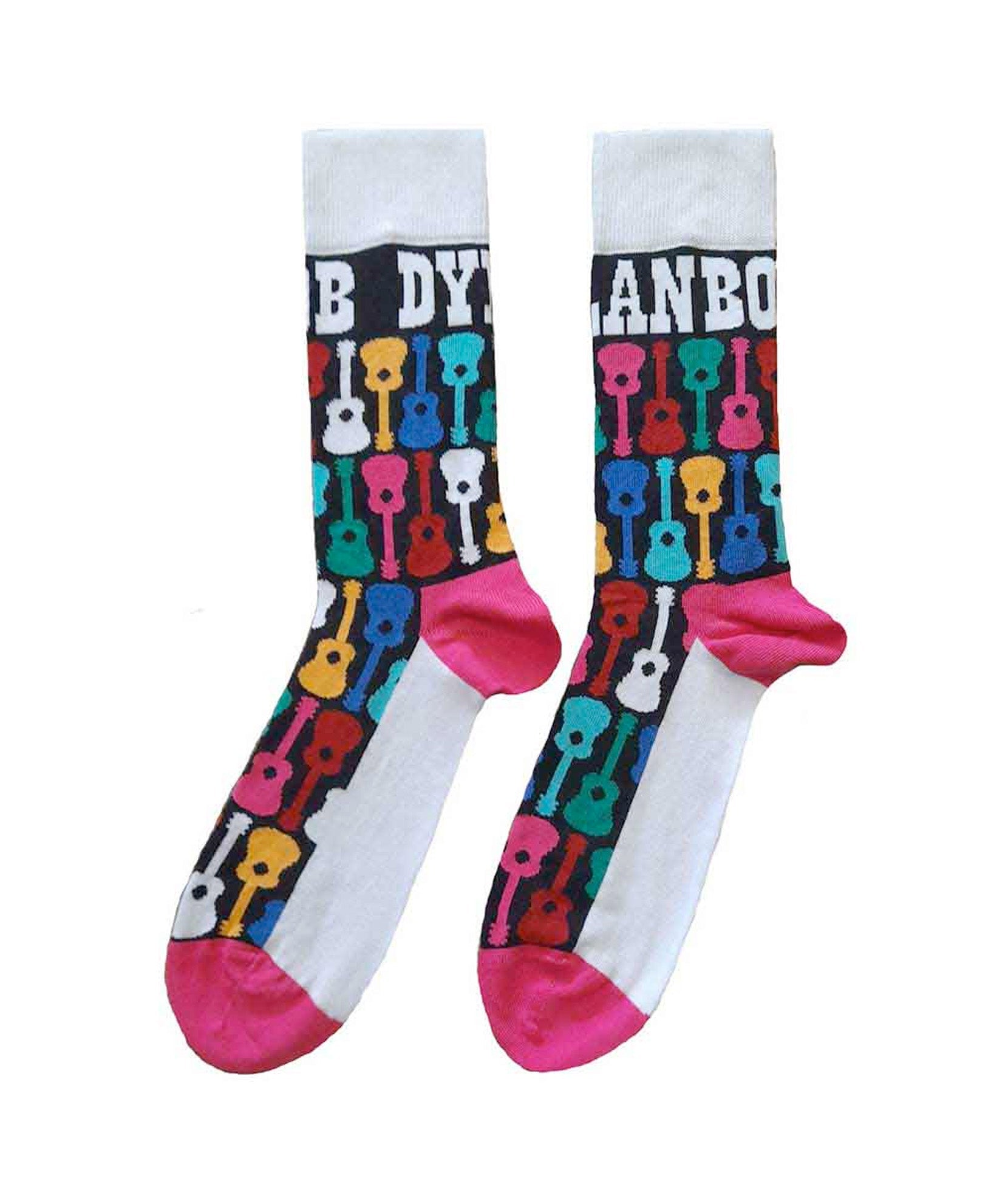 Bob Dylan - Calcetines "Guitarra" Blancos