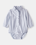 Body camisa de pana manga larga azul