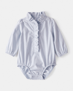 Body camisa de pana manga larga azul