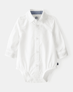 Body tipo camisa blanco de manga larga