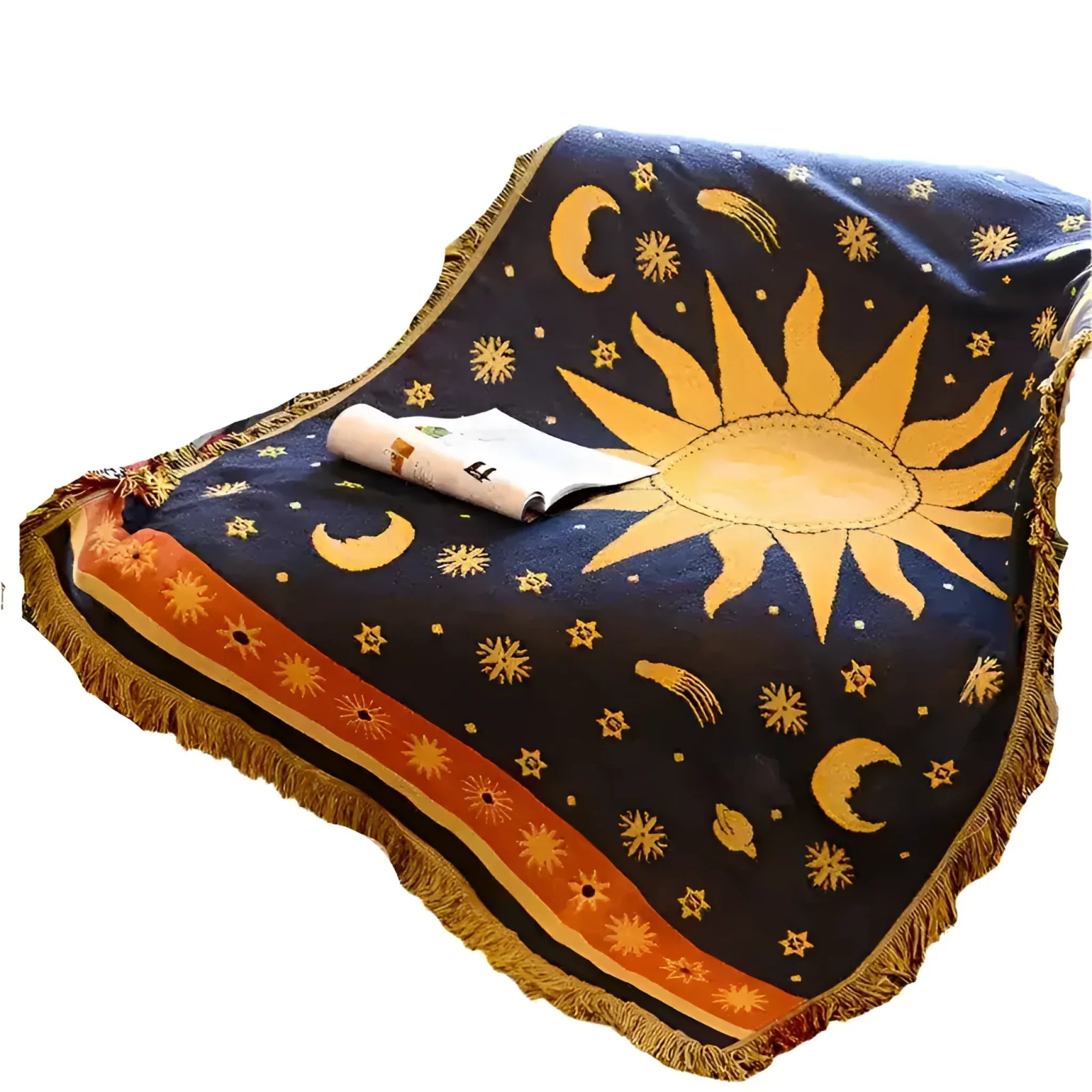 Bohemian Sun Cotton Throw Blanket