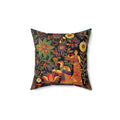 Lovers in Bloom Boho Persian Garden Throw Pillow