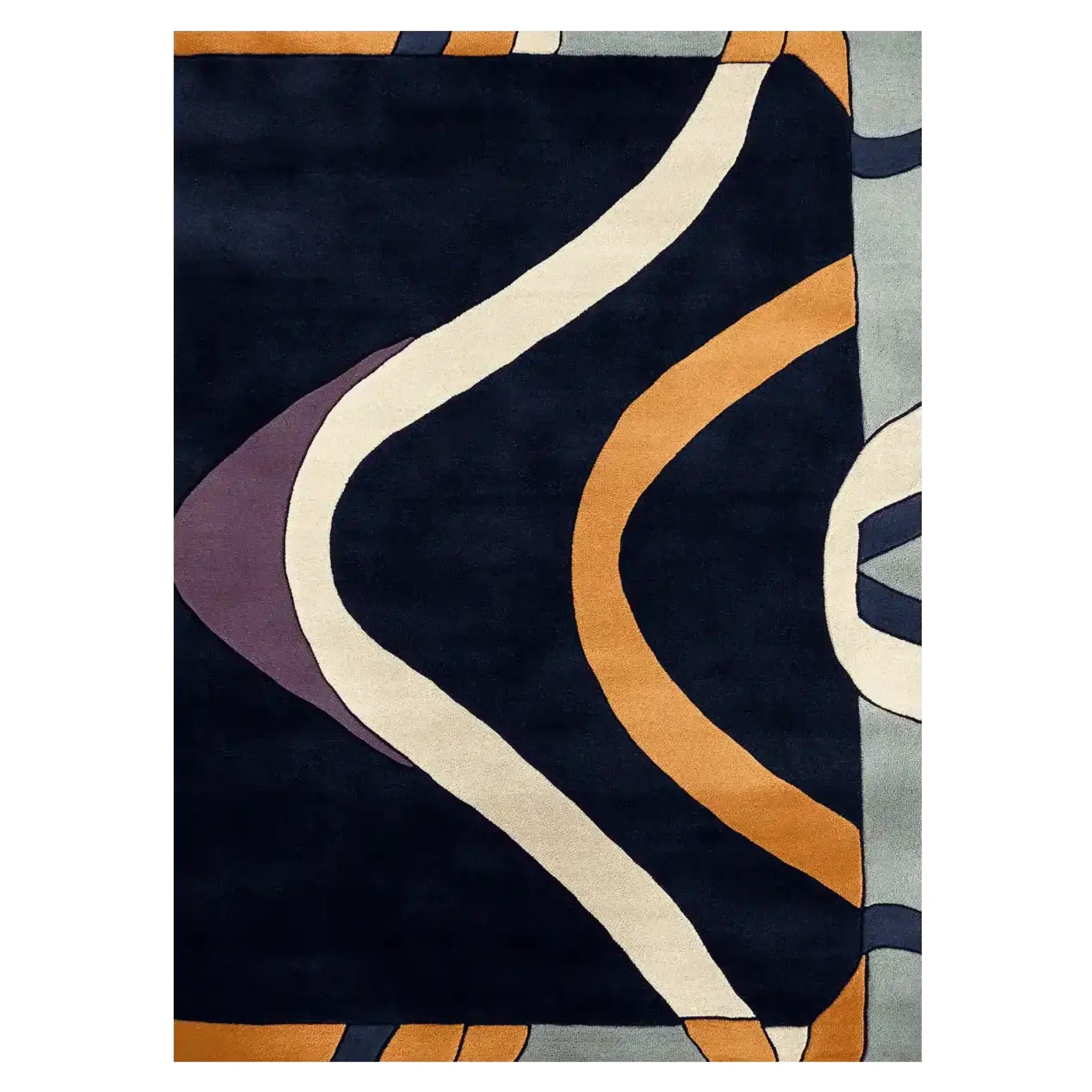 Bold Collapse Curve Hand Tufted Rug