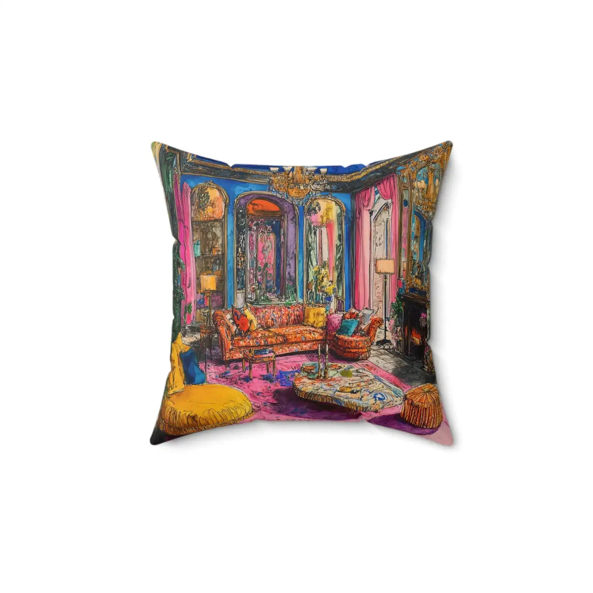 Bold Colorful Luxury Throw Pillow