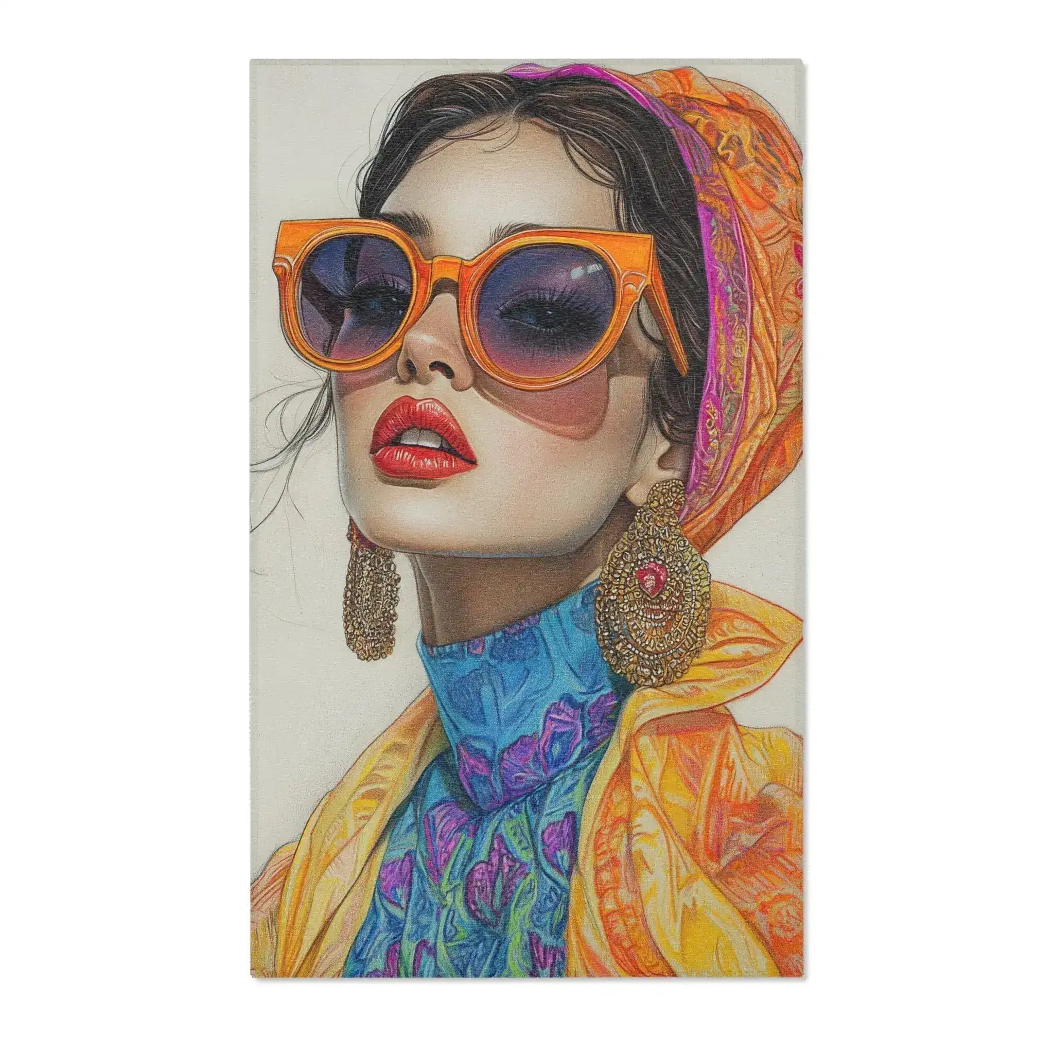 Bold Elegance Fashionista Art Accent Rug