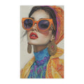 Bold Elegance Fashionista Art Cotton Kitchen Towel