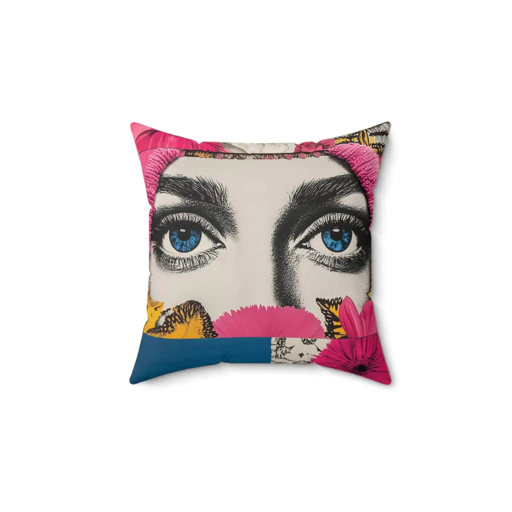 Bold Floral Portrait Throw Pillow