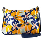 Bolso bandolera mediano Iliana Shoulder Flor Amarilla Marino | CHULA Tulum
