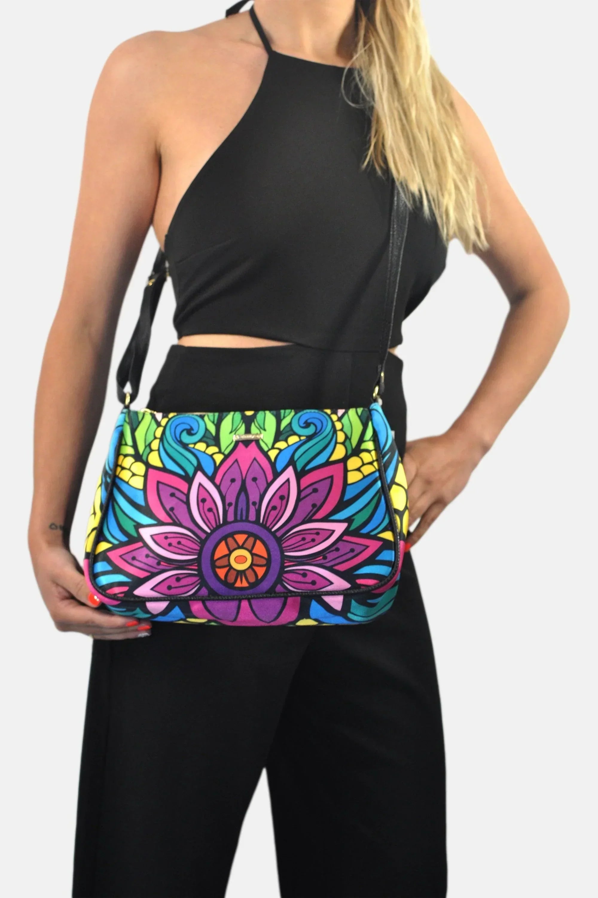 Bolso bandolera mediano Iliana Shoulder Giselle azul | CHULA Tulum