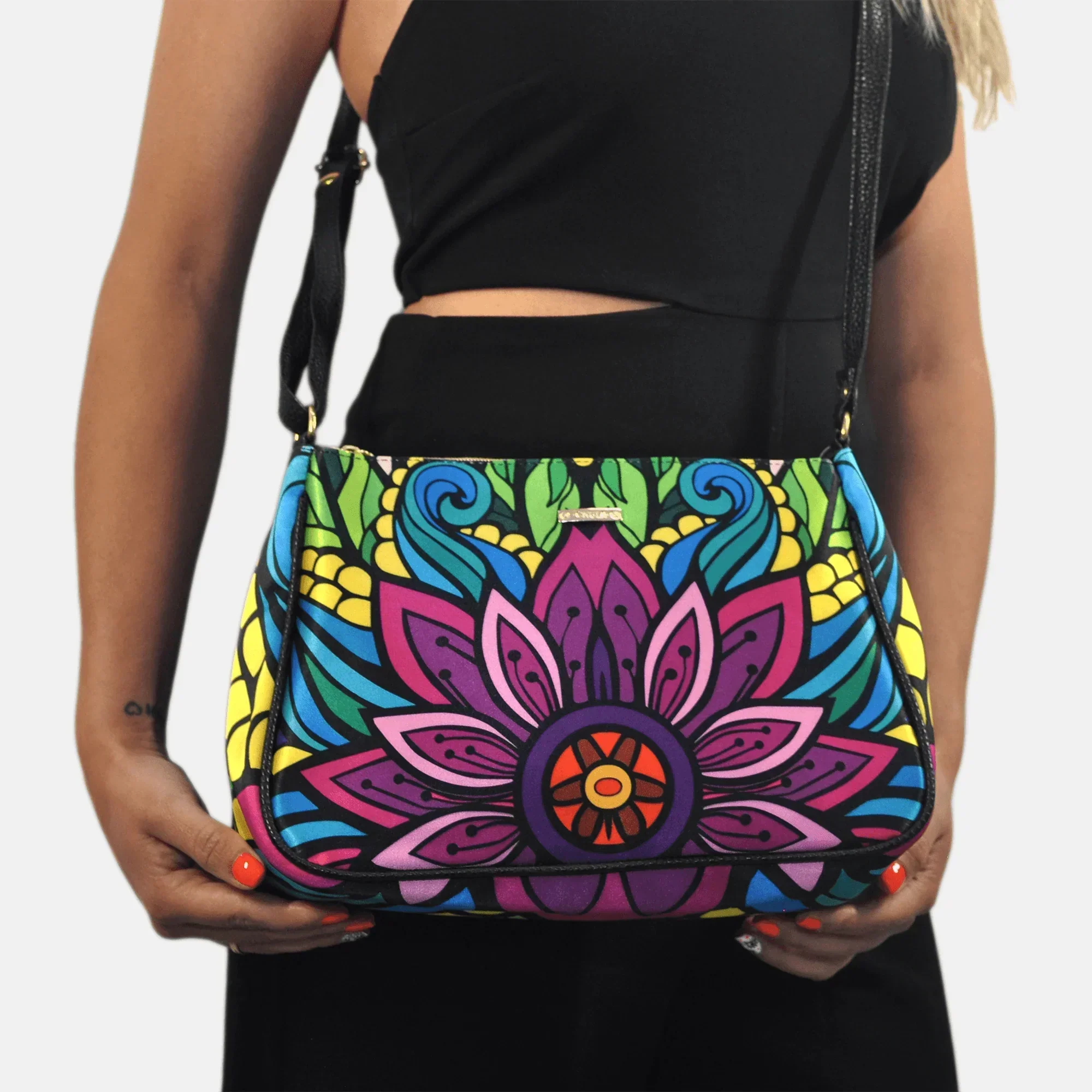 Bolso bandolera mediano Iliana Shoulder Giselle azul | CHULA Tulum