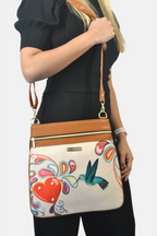 Bolso Bandolera mediano LIA Shoulder Colibrí con Gotas | CHULA Tulum