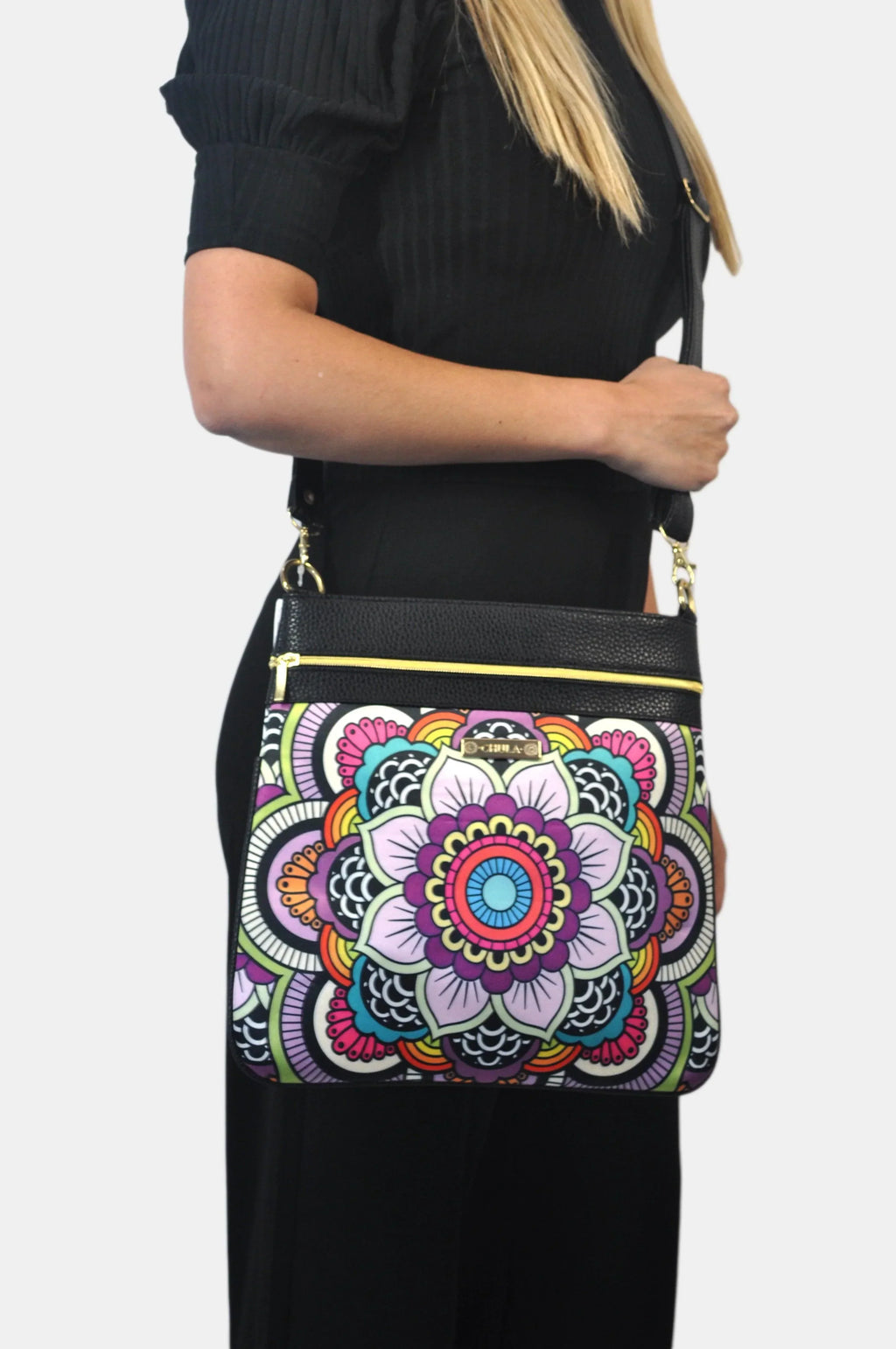 Bolso Bandolera mediano LIA Shoulder Mandala Arcoíris | CHULA Tulum