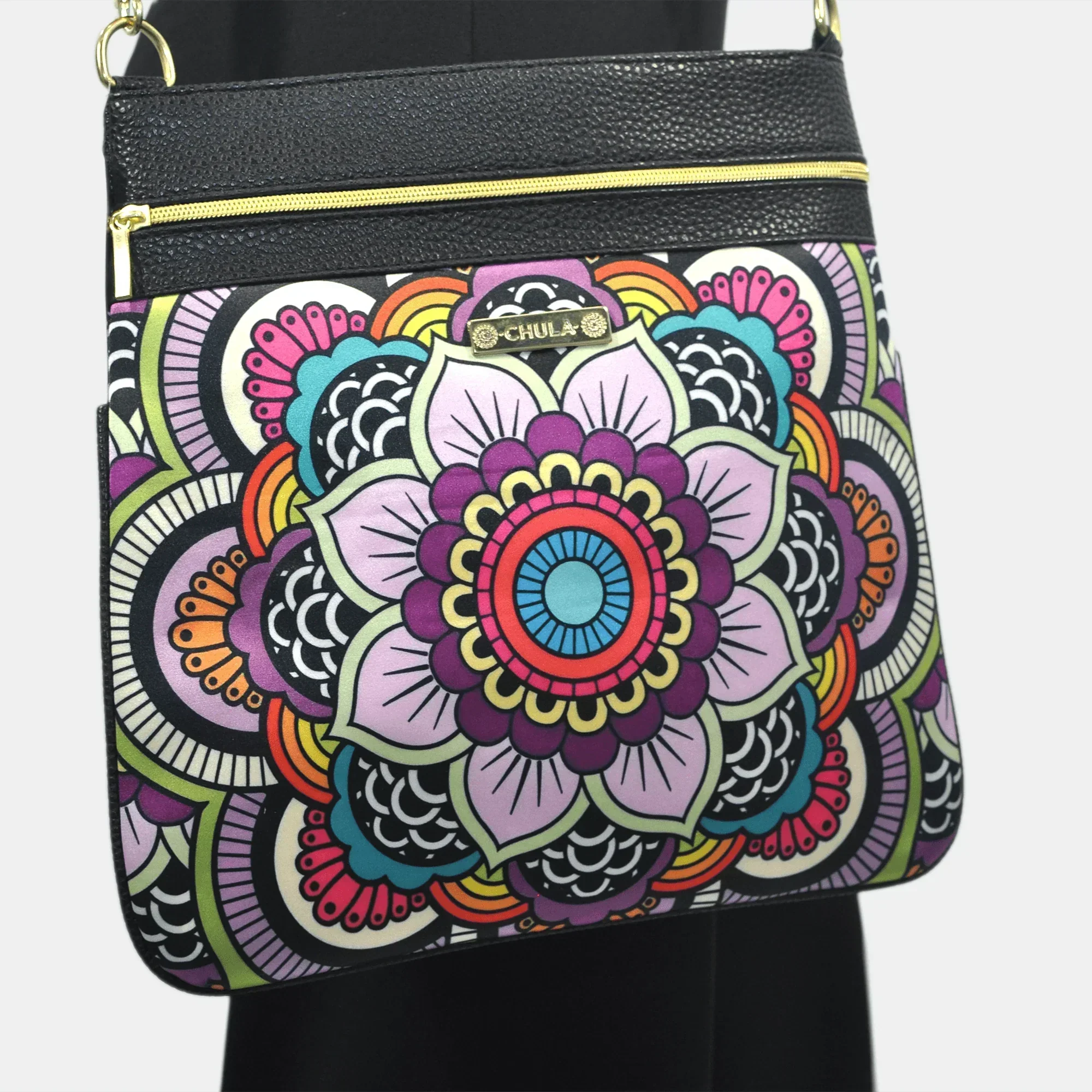 Bolso Bandolera mediano LIA Shoulder Mandala Arcoíris | CHULA Tulum