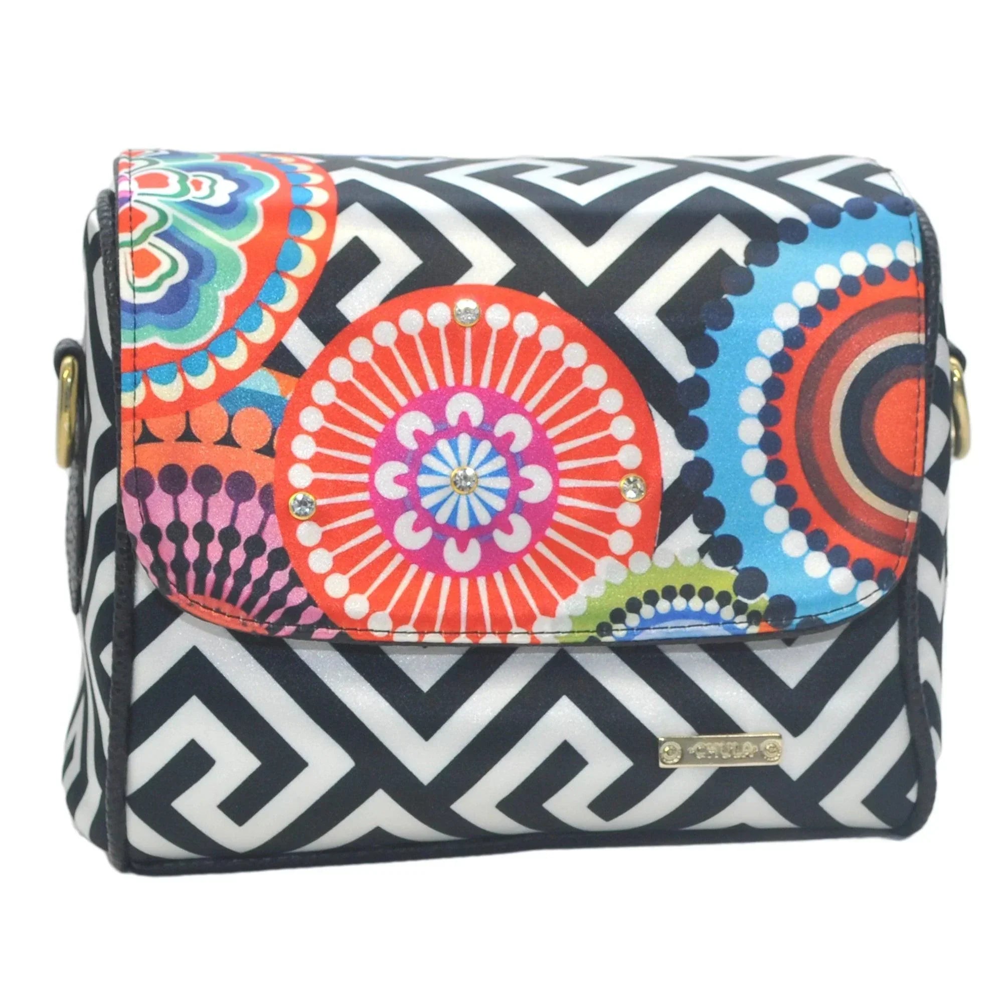 Bolso bandolera pequeño Mini Baúl Círculos | CHULA Tulum