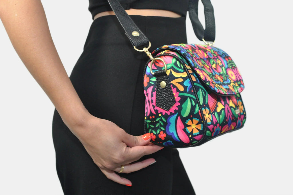 Bolso bandolera pequeño Mini Baúl Flores Étnicas Colorido | CHULA Tulum