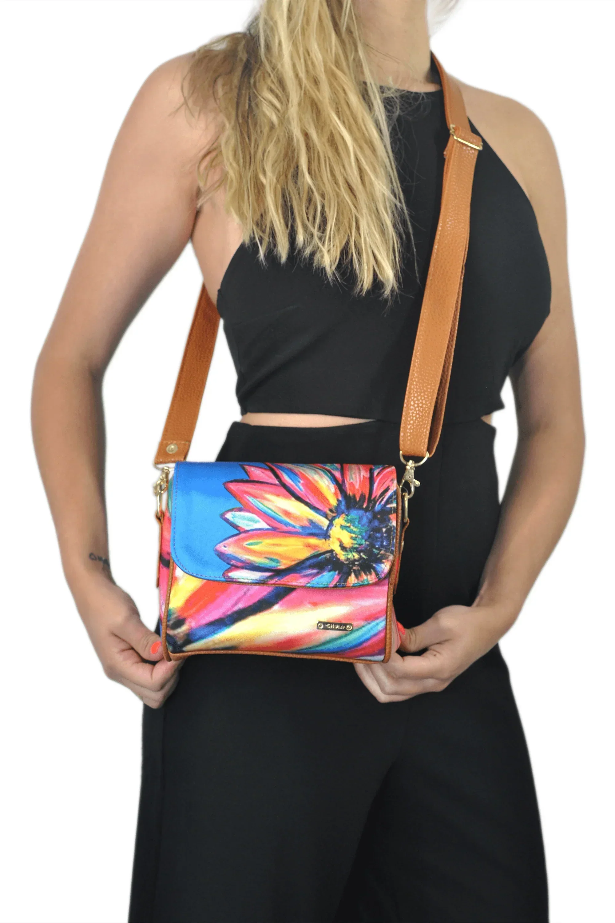 Bolso bandolera pequeño Mini Baúl Girasol Colorido | CHULA Tulum